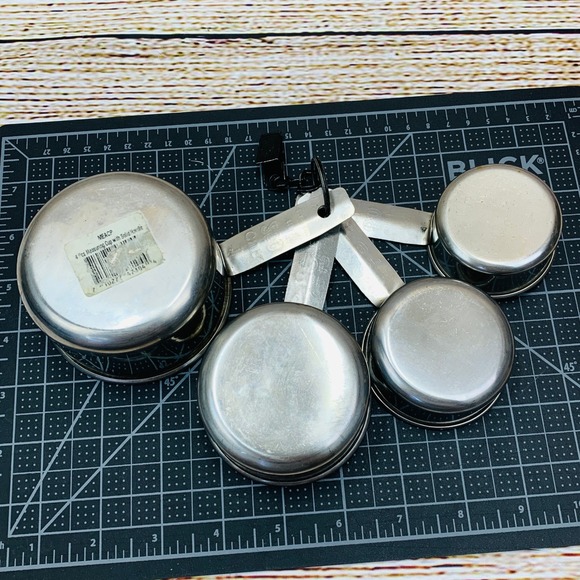 MEACP Measuring‎ Cups Set 4 Piece Stainless Steel Kitchen Baking Cooking - Picture 3 of 5